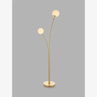 John Lewis Bay Lighting Lindo Floor Lamp, Satin Gold
