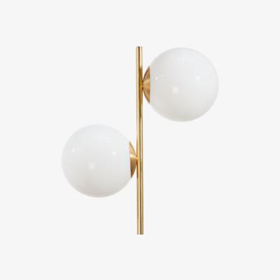 John Lewis west elm Sphere + Stem Floor Lamp, Brass