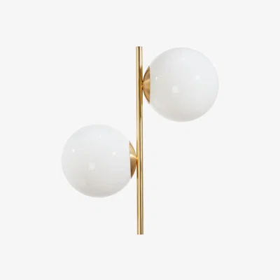 John Lewis west elm Sphere + Stem Floor Lamp, Brass