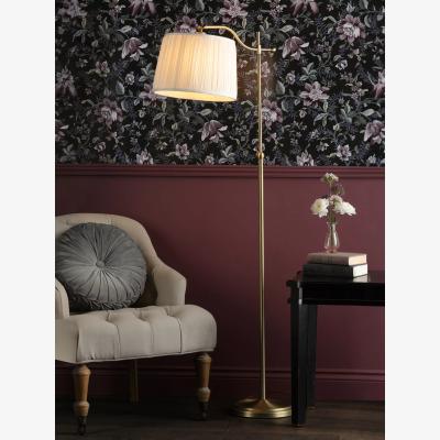 John Lewis Laura Ashley Hemsley Task Floor Lamp, Gold