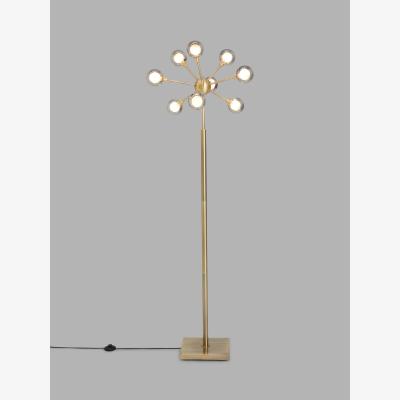 John Lewis John Lewis Huxley 9 Globe Floor Lamp, Antique Brass