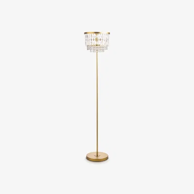 John Lewis Laura Ashley Rhosill Floor Lamp, Matt Antique Brass