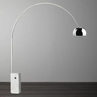 John Lewis Flos Arco Floor Lamp, Silver