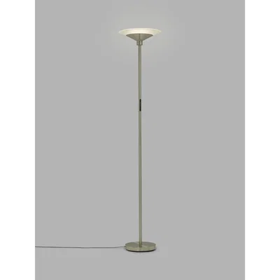 John Lewis John Lewis & Partners Torchiere LED Smart Switch Floor Lamp, Nickel