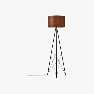 John Lewis John Lewis & Partners Mia Floor Lamp, Walnut