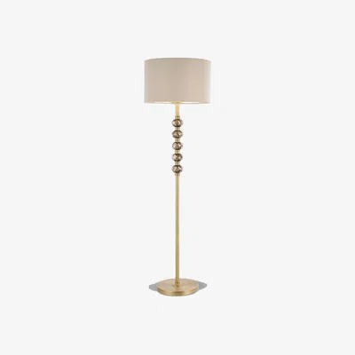 John Lewis John Lewis Zane Floor Lamp, Matte Antique Brass