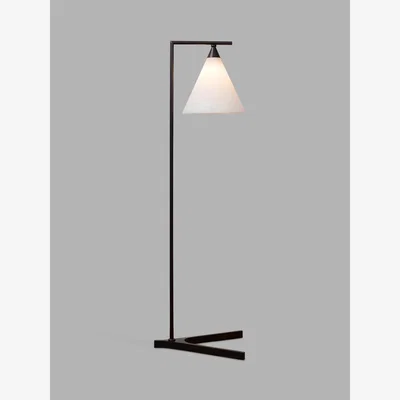 John Lewis Pure White Lines Mosman Alabaster Floor Lamp, White