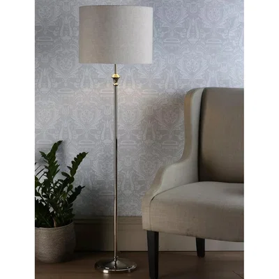 John Lewis Laura Ashley Highgrove Floor Lamp, Polished Nickel