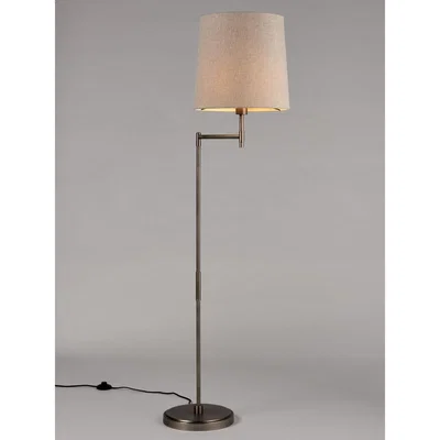 John Lewis John Lewis & Partners Swing Arm Floor Lamp, Pewter