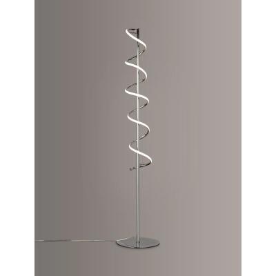 John Lewis John Lewis & Partners Zena LED Twist Floor Lamp, Polished Chrome
