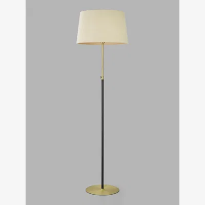 John Lewis John Lewis Decorah Telescopic Floor Lamp, Painted Black/Brass
