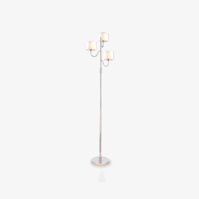 John Lewis Laura Ashley Southwell Floor Lamp, 3 Arms, Satin Nickel