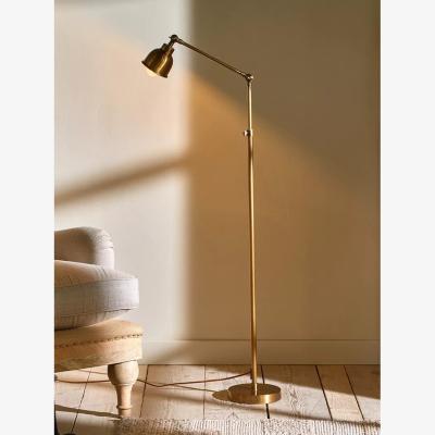 John Lewis Nkuku Chapda Floor Lamp, Antique Brass