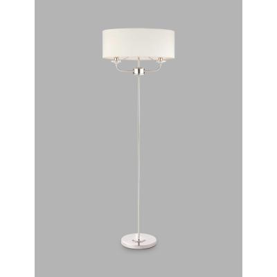 John Lewis Bay Lighting Hailey Floor Lamp, Silver