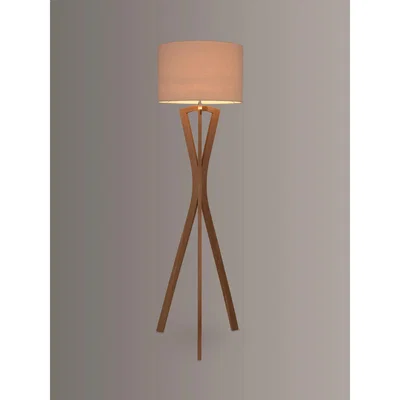 John Lewis John Lewis & Partners Hourglass Floor Lamp, Oak