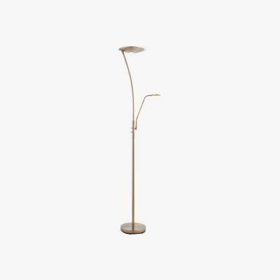 Knees Toluca 2 Light Floor Lamp - Antique Brass