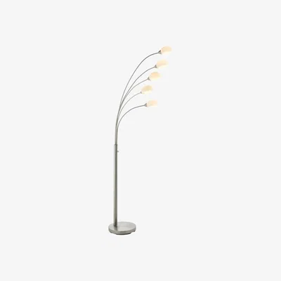Knees Cudal 5 Light Floor Lamp - Satin Nikel
