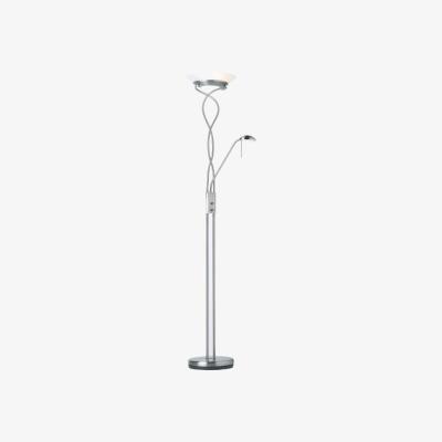Knees Henty 2 Light Floor Lamp - Satin Chrome