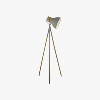 Knees Dar Lighting ADN4939 Adna Floor Lamp Grey and Wood