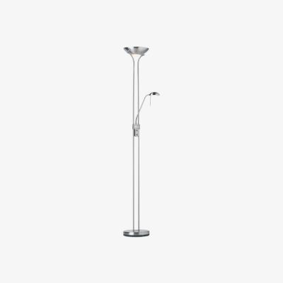Knees Greta 2 Light Floor Lamp - Satin Chrome