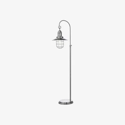 Knees Dar Lighting TER4961 Terrace Floor Lamp Antique Chrome