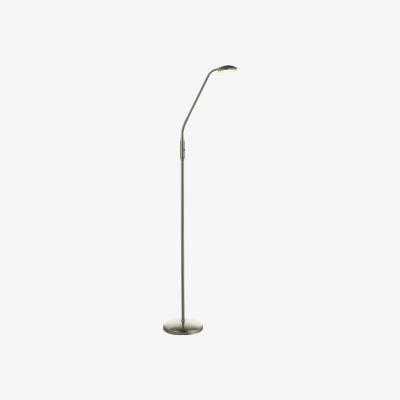 Knees Dar Lighting ARI5546 Aria Floor Lamp Satin Chrome LED