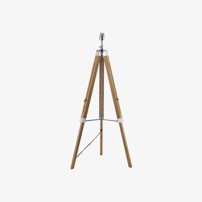 Knees dar lighting EAS4943 Easel Tripod Floor Lamp Polished Chrome Base Only - Light Wood