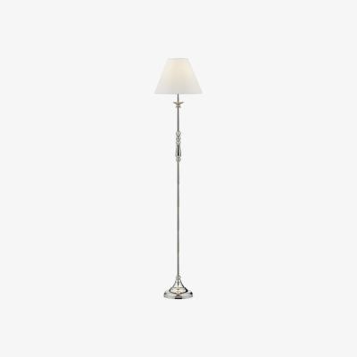 Knees dar lighting BLE4938 Blenheim Floor Lamp complete with Ivory Shade - Polished Nickel