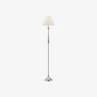 Knees dar lighting BLE4938 Blenheim Floor Lamp complete with Ivory Shade - Polished Nickel