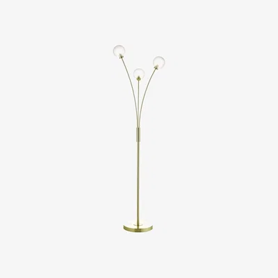Knees dar lighting AVA4941 Avari 3 Light Floor Lamp - Satin Brass