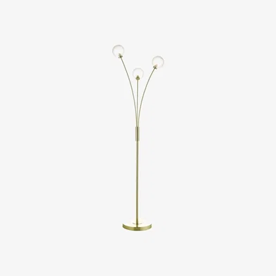 Knees dar lighting AVA4941 Avari 3 Light Floor Lamp - Satin Brass