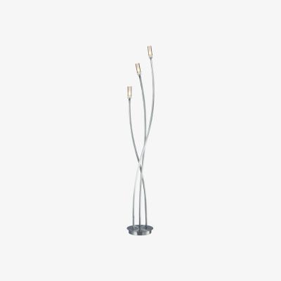 Knees Dar Lighting MOR4946 Morgan 3 Light Floor Lamp Satin Chrome