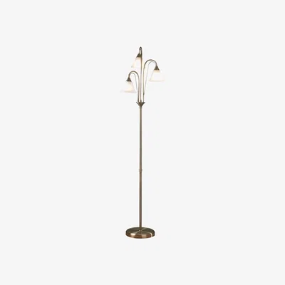 Knees Dar Lighting BOS49 Boston Floor Lamp Antique Complete With Glass