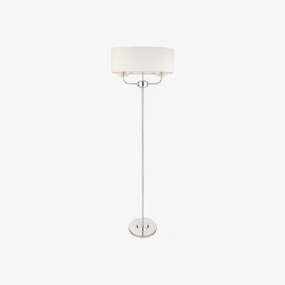 Knees Hillston 3 Light Floor Lamp - Bright Nickel