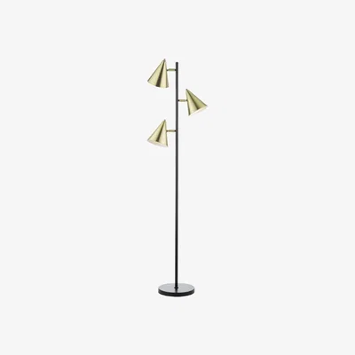 Knees dar lighting BRA4941 Branco 3 Light Floor Lamp - Matt Black