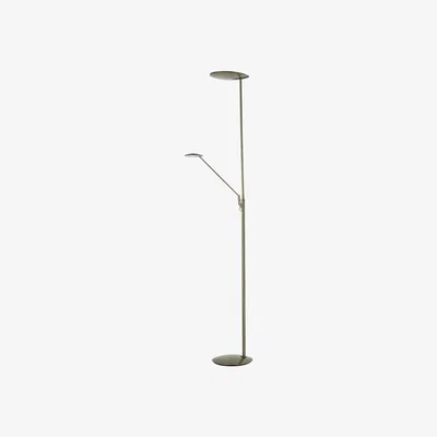 Knees dar lighting OUN4963 Oundle LED Floor Stand With Reading Light Bronze