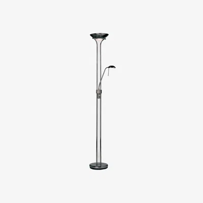 Knees Greta 2 Light Floor Lamp - Black Chrome