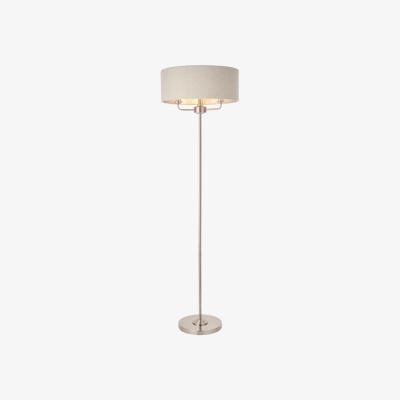 Knees Cooma 3 Light Floor Lamp - Chrome/Natural