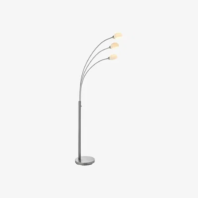 Knees Cudal 3 Light Floor Lamp - Satin Nikel