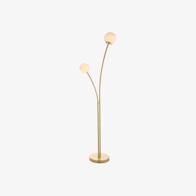 Knees Ballina 2 Light Floor Lamp - Brushed Brass