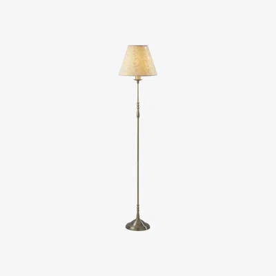 Knees dar lighting BLE4975 Blenheim Floor Lamp complete with Damask Shade - Antique Brass (Twin Pack)