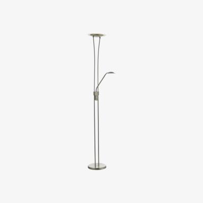 Knees Dar Lighting HAH4946 Hahn Floor Lamp Satin Nickel LED