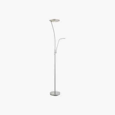 Knees Toluca 2 Light Floor Lamp - Satin Chrome