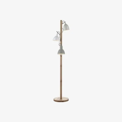 Knees Dar Lighting BLY4943 Blyton 3 Light Floor Lamp Complete With Painted Shade
