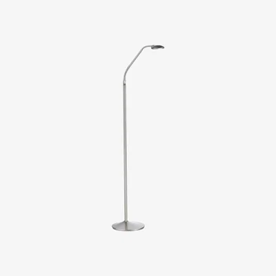 Knees Dar Lighting WEL4946 Wellington Floor Lamp Satin Chrome LED