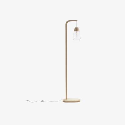 La Redoute Nasoa Wood & Glass Floor Lamp