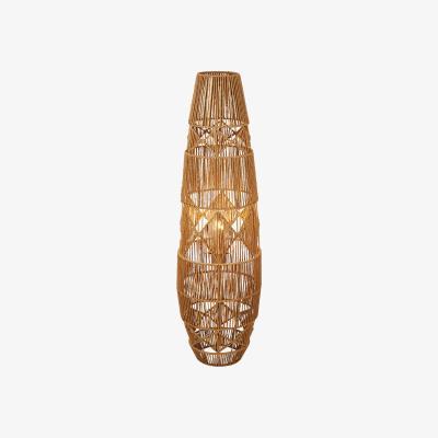 La Redoute Diamond Woven Rattan Floor Lamp