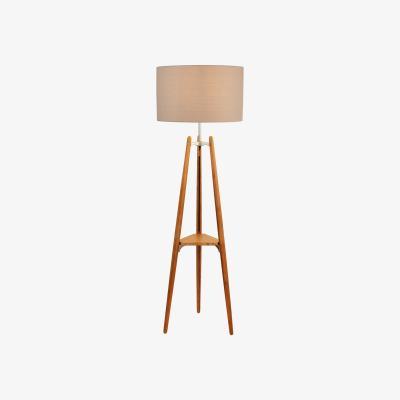 La Redoute 156cm Light Wood Tripod Floor Lamp with Shelf