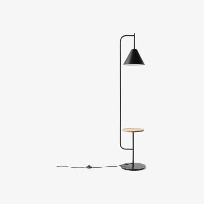 La Redoute Mugli Metal Floor Lamp with Wooden Shelf