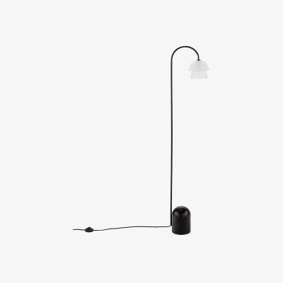 La Redoute Linza Floor Lamp in Metal, Marble and Sandblasted Glass